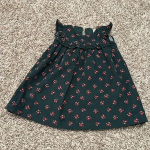 Carter’s 18m Green Corduroy Dress with Pink and Red Flowers